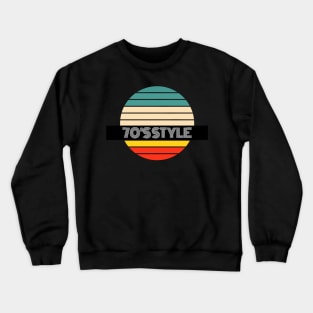 Retro 70’s Style Fashion and Decor (WHITE TEXT) Crewneck Sweatshirt